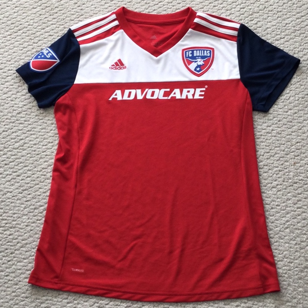 FC Dallas youth soccer jersey and cap